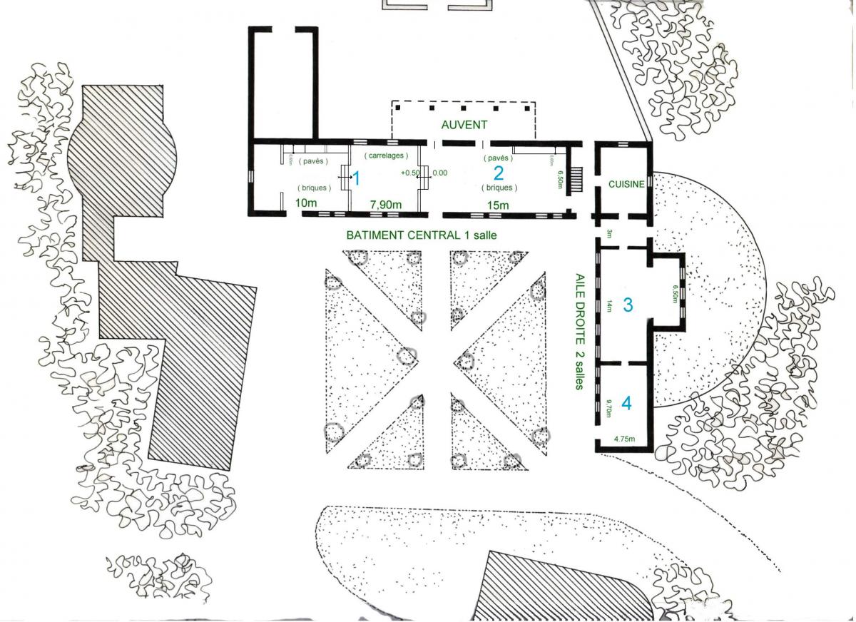 Plan des écuries du château du domaine de Courson (91)