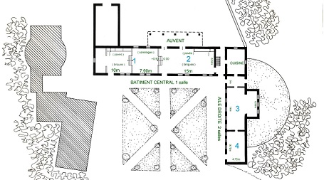 Plan des écuries du domaine de Courson